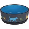 Flamingo Cori Ceramic Blue Round Non-Slip Dog Bowl 500ml 14x5.5cm