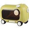 LIFEZEAL Valigia Cavalcabile per Bambini 2+ Anni con Ruote (Verde) | Trolley Bagaglio per Bambini 2 in 1 con Pedali Pieghevoli, 2 Manici Pratici, con Cinghie e Finestre Trasparenti, Portata 25kg