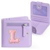 YOOLIFE Portafoglio per bambini, regalo per ragazze, 3, 4, 5, 6, 7, 8, 9 | Portafoglio per la scuola per ragazze, con iniziale, regalo personalizzato per adolescenti, figlie, sorelle, nipote