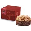 Galup Panettone Tradizionale Classico 750g - Gran Galup Basso a Lievitazione Naturale con Canditi Freschi e Uvetta - Guarnito con Glassa alla Nocciola, Mandorle Intere e Granella di Zucchero