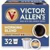 Trilliant Food & Nutrition, LLC Victor Allen's Coffee Miscela mattutina, tostatura leggera, 32 pezzi, cialde di caffè monodose per birra Keurig K-Cup