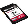 Kingston Technology Memoria flash Kingston Technology 1TB Canvas React Plus SDXC UHS-II 280R/150W U3 V60 for Full HD/4K [SDR2V6/1TB]
