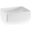 Lineabeta - Lavabo da appoggio Momon L.50x35 Bianco con piletta