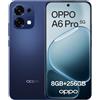 OPPO A6 Pro 5G 8+256GB, KI-Android-Smartphone (freigeschaltet), 6,57-Zoll 120Hz AMOLED-Display, 50+16-MP-KI-Kamera, 6500-mAh-Akku, IP69, Stellar Black (inkl. 80-W-SUPERVOOC-Ladegerät & Kopfhörer)
