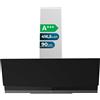 Cecotec Cappa Aspirante 90cm Decorativa Bolero Flux DT 904400 Matt Black A+++. Aspirazione 416,5m³/h, 3 Velocità, Basso Consumo, Motore DC, Controllo del Movimento e Touch, Vetro Opaco, Corpo Inox