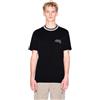 Armani Exchange One Block Up, Ribbed Crewneck with Contrast Color, Embroidered Logo T-Shirt Uomo