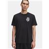 Under Armour Uomo 60/40s Sports Wordmark Short Sleeve, Maglietta Manica Corta in Morbido Tessuto Misto Cotone, T-Shirt Sportiva per Palestra e Abbigliamento Casual,Black/White,SM