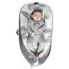 EAQ Riduttore Lettino Neonato Riduttore Culla -lettino da viaggio-100% Cotone Lavabile In Lavatrice (grey)