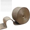 AggSound Nastro protettivo termico per marmitta, 30 m × 10 cm, nastro | Pellicola di scarico, in titanio, avvolgimento per testina di scarico, nastro termoisolante per collettori, moto, auto