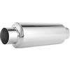 Gokelomg Silenziatore di scarico per auto, 2,5 ingressi, in acciaio, universale, 12 silenziatori a lunga potenza