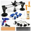 GORPENT Kit Riparazione Ammaccature Auto, Tirabolli per Carrozzeria 25 Pezzi con Estrattore a Ponte, Pistola per Colla e Linguette PDR, Kit Levabolli Senza Vernice per Auto, Moto e Superfici Metalliche