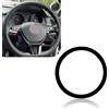 jeseny Confezione da 1 coprivolante per auto, a forma di D, custodia protettiva in silicone da 37 cm, decorazione antiscivolo, universale, per la maggior parte delle auto, camion, SUV (nero)