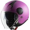 Generico Casco Jet MPH NEW ONE ECE 22.06 Doppia Visiera Fucsia Rosa (S: 55 - 56 CM)