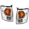 EASYSHOP24H Set 2 Fanale Fanalino Freccia Anteriore Sinistro e Destro Per Hilux da 2001 a 2005 Luce di Posizione Indicatore Di Direzione Lampeggiatore Con Portalampade e Lampadine