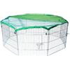 AqpetFriends Petplaypen Recinto Per Animali In Ferro Con Rete Parasole Misura 60x60 cm