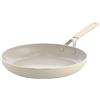 KitchenAid Aluminium Padella Ceramica Antiaderente, 28 cm, Senza PFAS, Compatibile Induzione, Manico Acciaio Inox, Adatta Forno, Lavabile Lavastoviglie, Crema