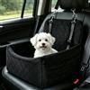 Chingcoo Seggiolino auto per cani di piccola taglia, con memory foam, rialzo per cuccioli, rimovibile e lavabile, con 2 cinture di sicurezza, cuccia per cani per auto, 45 x 45 x 34 cm