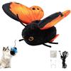 GodbTG Interactive Butterfly Cat Toy, Rechargeable Smart Sensing Flapping，#2 | Safe plastic indoor play toy for all cats. This automated smart sensing fluttering butterfly moving toy keeps pets active!