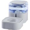 BPS BUENA PET SHOP BPS Bevitore automatico per animali domestici, fontana d'acqua con design a sifone, base antiscivolo, ciotola rimovibile e materiali senza BPA, 16,5 x 32,5 x 18,5 cm (grigio, unico) BPS-8808GR