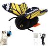 GodbTG Interactive Butterfly Cat Toy, Rechargeable Smart Sensing Flapping，#3 | Safe plastic indoor play toy for all cats. This automated smart sensing fluttering butterfly moving toy keeps pets active!