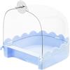Generic Bagno Uccelli Gabbia Portatile - Vaschetta Trasparente Casetta Uccellini Gabbia, Colorati Animali Domestici | Vasca da Bagno con Tetto Removibile per Pappagalli Canarini Inseparabili Domesti