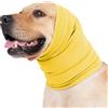 Yaopelky Copriorecchie calmanti per cani, protezione dal rumore, fascia per alleviare l'ansia, cancellazione del rumore, per fuochi d'artificio, temporali, aiuto per la toelettatura (giallo, M)