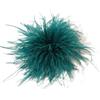 Blausky 2 spille a molla in piume di struzzo, 8 - 10 cm, con piume morbide da infilare con clip e ago, fermaglio per capelli con piuma, decorazione per vestiti, cappello, borsa, verde scuro B