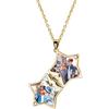 KWCLTH Collana con ciondolo a forma di stella personalizzata con foto e testo inciso Gioielli per le donne