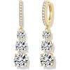 TINGN Orecchini pendenti placcati in oro 14 K, da donna, con zirconi ipoallergenici, alla moda, Zirconia cubica