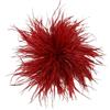 Blausky 2 spille a molla in piume di struzzo, 8 - 10 cm, con piume morbide da infilare con clip e ago, fermaglio per capelli con piuma, decorazione per vestiti, cappello, borsa, rosso scuro