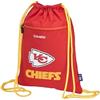 travelite NFL Sacca Sportiva Kansas City Chiefs, sacca leggera in poliestere resistente con apertura a coulisse e tasca esterna con cerniera, doppi lacci extra spessi, 32 x 41 x 1 cm, 8 L