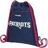 travelite NFL Sacca Sportiva New England Patriots, sacca leggera in poliestere resistente con apertura a coulisse e tasca esterna con cerniera, doppi lacci extra spessi, 32 x 41 x 1 cm, 8 L