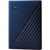 Western Digital WD My Passport for Mac WDBA2F0040BBL - HDD - crittografato - 4 TB - esterno (portatile) - USB 3.2 Gen 1 - 256 bit AES - blu mezzanotte WDBA2F0040BBL-WESN