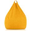 Deshome Pouf sacco medio da esterno e interno - Pouf Poltrona sfoderabile idrorepellente, Puff Bean Bag Chair design moderno per giardino soggiorno camera da letto Light Pouf Giallo sole