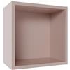 Tikideco Tikub, Mensola da parete a forma di cubo, quadrata, in diversi colori, 2 profondità, 25 cm x 25 cm, in legno laminato (rosa antico, profondità 15 cm)