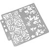 SHINEOFI Stencil da Disegno S25 per Ragazzo Ragazza in Pet, Modello a Pizzo | Argento, Bordi Lisci, Lavabile, Resistente All'usura, per DIY e Cake Decor