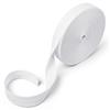 DOPENSPI Nastro sbieco semplice piegato, 25 mm, in cotone, bianco, 20 m | Nastro sbieco per cucito, per fai da te, cucito, orlo, bordatura, orlo, fai da te