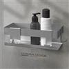 husman® Mensola per doccia senza foratura, in acciaio inox spazzolato, con scanalature di scarico e 3 ganci, incollaggio invece di forare, mensola da doccia, mensola da bagno, organizer per bagno e