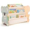 TNTGMG Libreria Montessori per bambini, 3 ripiani, in legno, per bambini piccoli (grigio)