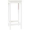 vidaXL Tavolo da Bar Bianco 50x50x110 cm in Legno Massello di Pino