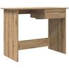 YUTAASU Scrivania in rovere Artisan, 100 x 50 x 76 cm, Home Office con cassetti, in legno moderno per studio