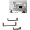 Gicos Set 3 mensole Moduli pensile in Legno MDF da Muro Colore Olmo Libera Installazione DOU-789090