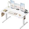 WOLTU Scrivania Elettrica Regolabile in Altezza 72-118 cm, Bianco, 160x75cm