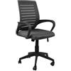 Brigros WeHome - Sedia Ufficio Ergonomica Futura, Sedia Scrivania 62x60x95-105 CM, Sedia Da Ufficio Con Braccioli, Seduta Imbottita, Rotazione 360°, Regolabile In Altezza, Base Con Ruote (Nero)