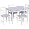 Vida Designs Set tavolo da pranzo e sedie Yorkshire mobili per la casa (bianco e grigio, 4 posti)