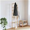 Generico Appendiabiti con Ganci e Ripiani 38,5x30x156 cm in bambù,Stand Appendiabiti e Organizer per armadi,4008918