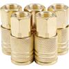 NuoDunco Ottone massiccio 1/4 "NPT raccordo pneumatico linea aria attacco rapido connettore accoppiatore adattatore per compressore d'aria 1 pz/2 pz/5 pz/10 pz