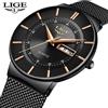 LIGE 2024 orologi da uomo di lusso impermeabile ultra sottile data orologio cinturino in acciaio maschile orologio al quarzo casual orologio da polso sportivo da uomo uomo