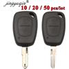Jingyuqin 10/ 20/ 50pcs Chiave Auto Chiave A Distanza Caso Guscio Vuoto di Ricambio 2 Pulsante per Renault Traffic/master/Vivaro/Movano/Kangoo