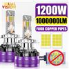Dualvision Faro per auto a LED H4 H7 1200W 1000000 LM Canbus 24PCS 9084 CSP 6500K Led H11 H8 H1 HB3 9005 HB4 9006 9012 HIR2 Auto Luce Fendinebbia